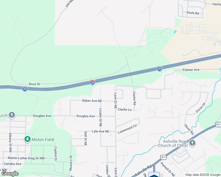 map of restaurants, bars, coffee shops, grocery stores, and more near 8400 Lane Circle in Leeds