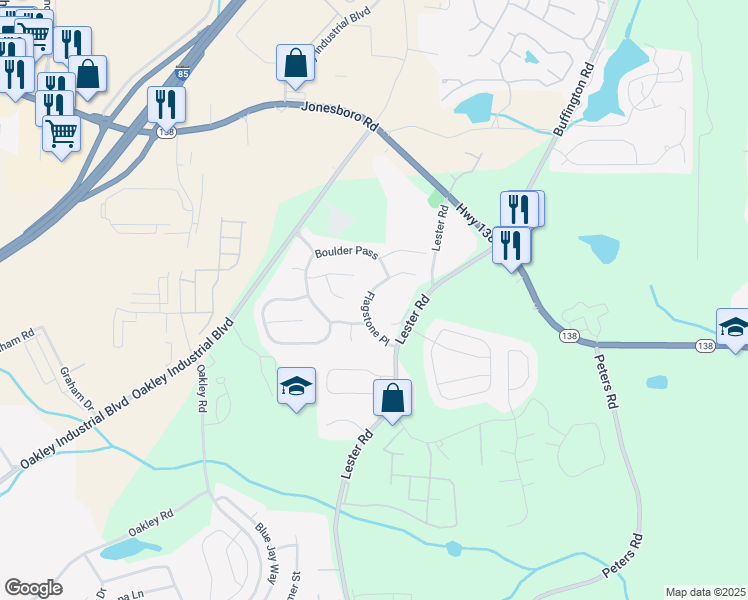 map of restaurants, bars, coffee shops, grocery stores, and more near 7158 Flagstone Pl in Union City
