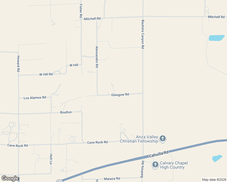 map of restaurants, bars, coffee shops, grocery stores, and more near Glasgow Circle in Anza