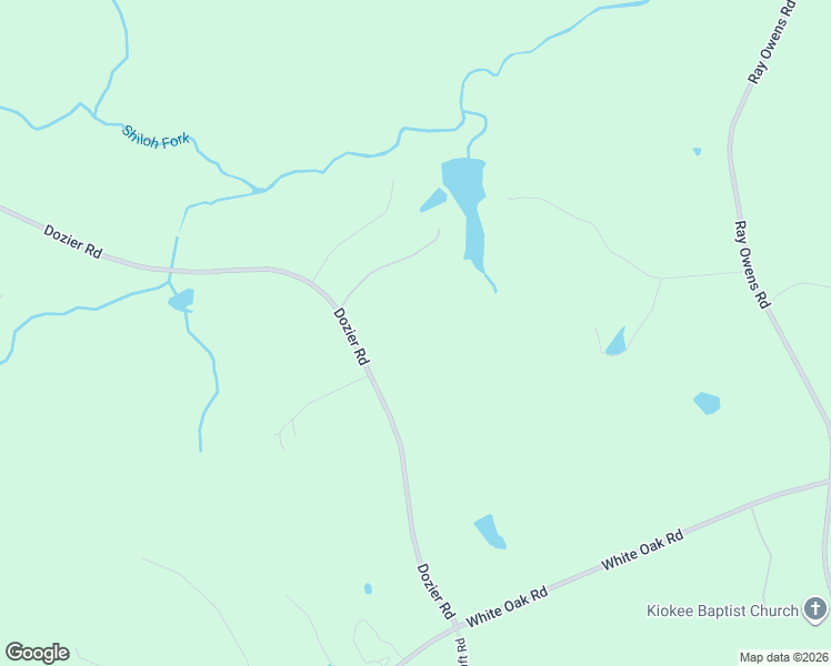 map of restaurants, bars, coffee shops, grocery stores, and more near 2579 Dozier Road in Appling