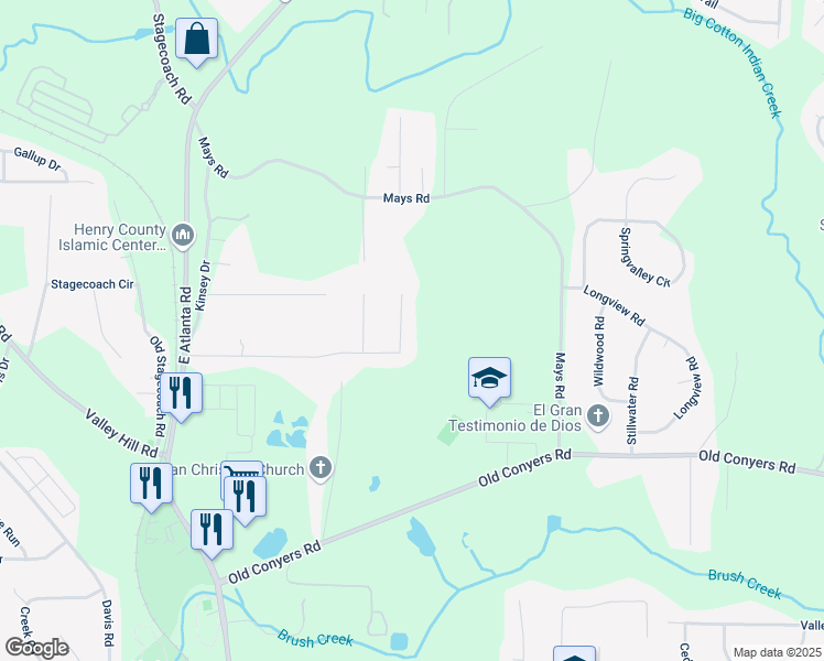 map of restaurants, bars, coffee shops, grocery stores, and more near 260 Amanda Court in Stockbridge