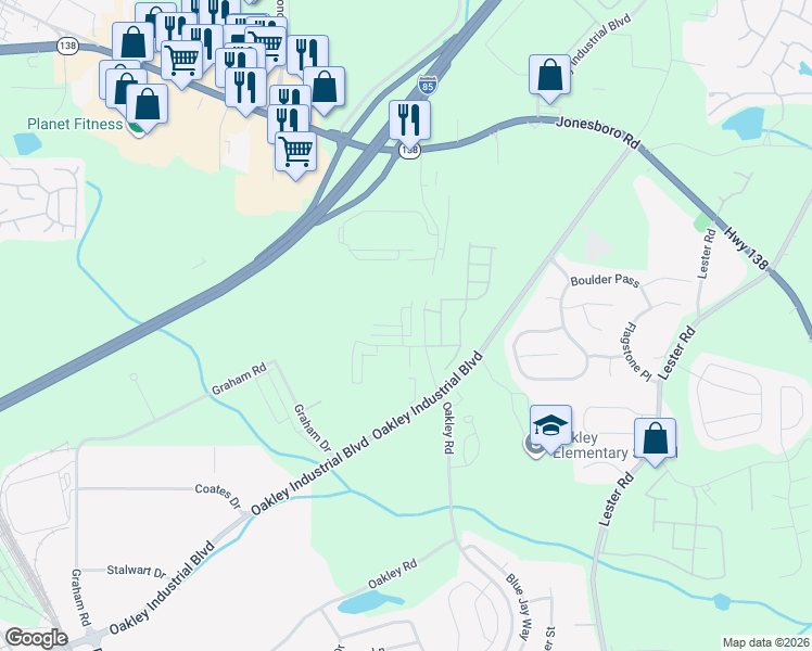 map of restaurants, bars, coffee shops, grocery stores, and more near 7196 Grosbeak Street in Union City