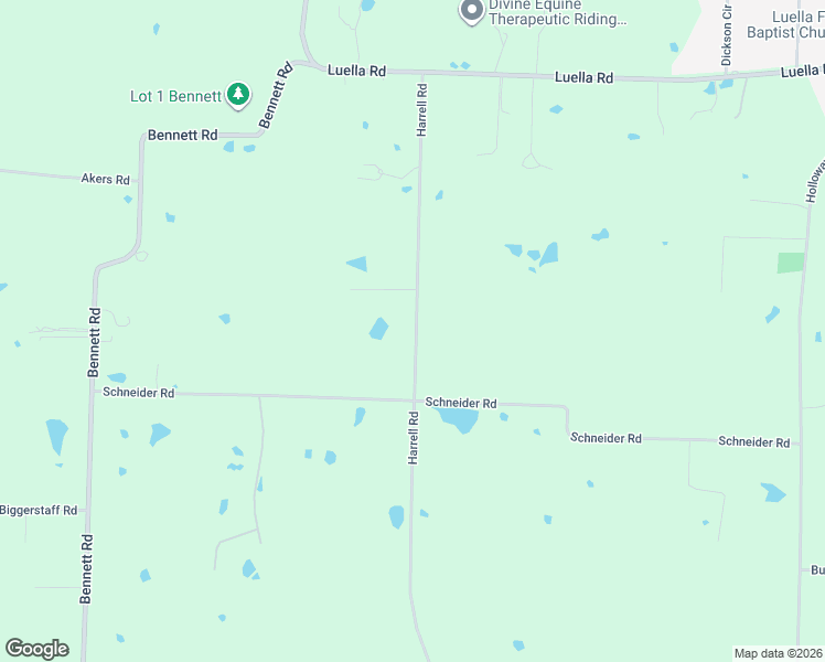 map of restaurants, bars, coffee shops, grocery stores, and more near 3244 Harrell Road in Howe