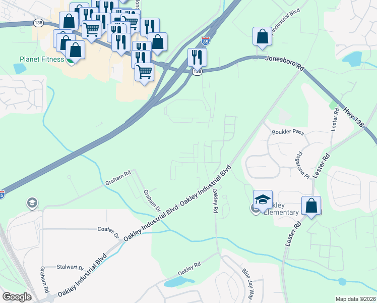 map of restaurants, bars, coffee shops, grocery stores, and more near 7208 Grosbeak Street in Union City
