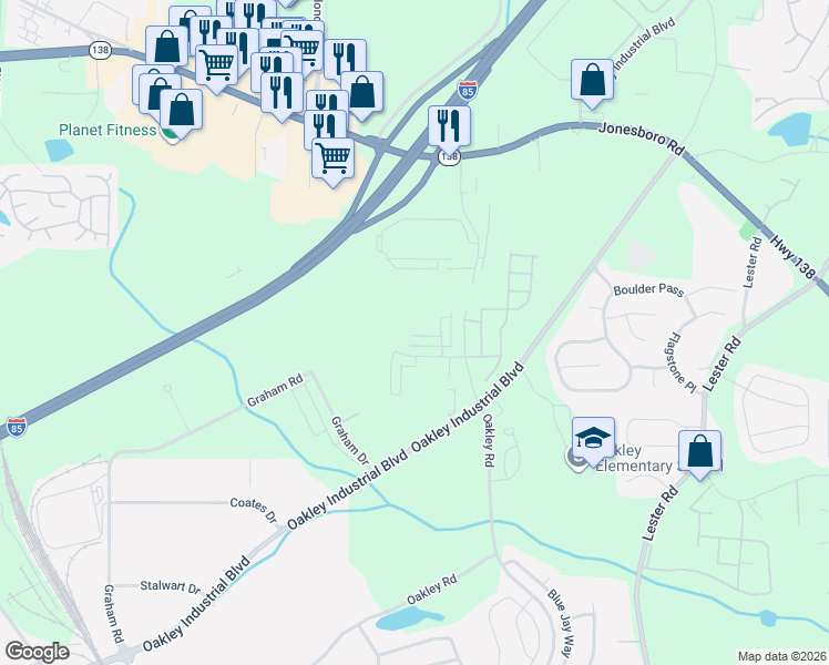 map of restaurants, bars, coffee shops, grocery stores, and more near 4432 Pinscher Street in Union City