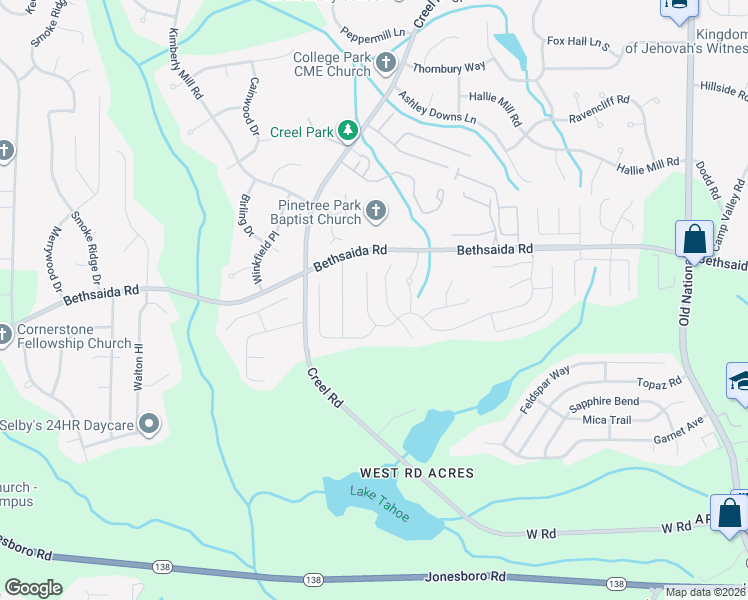 map of restaurants, bars, coffee shops, grocery stores, and more near 2889 South Hills in Riverdale