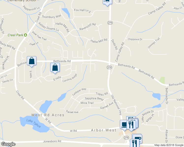 map of restaurants, bars, coffee shops, grocery stores, and more near 752 Wood Bend Court in Riverdale
