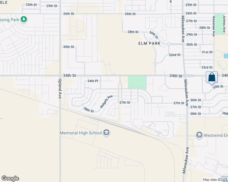 map of restaurants, bars, coffee shops, grocery stores, and more near 6917 35th Street in Lubbock