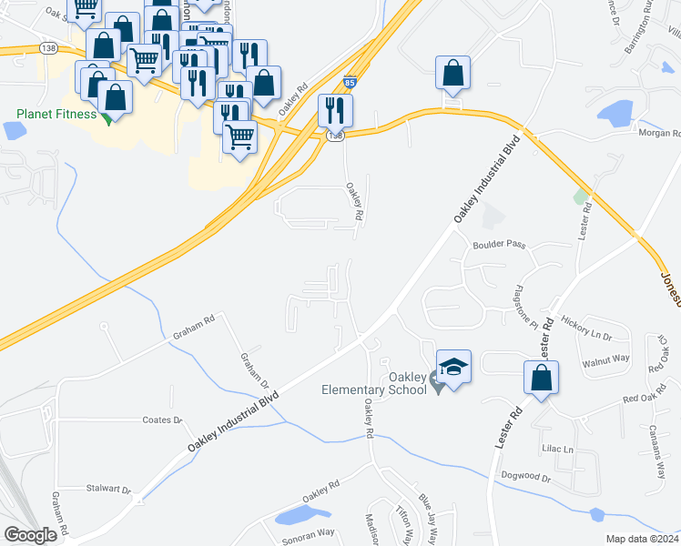 map of restaurants, bars, coffee shops, grocery stores, and more near 7204 Grosbeak Street in Union City