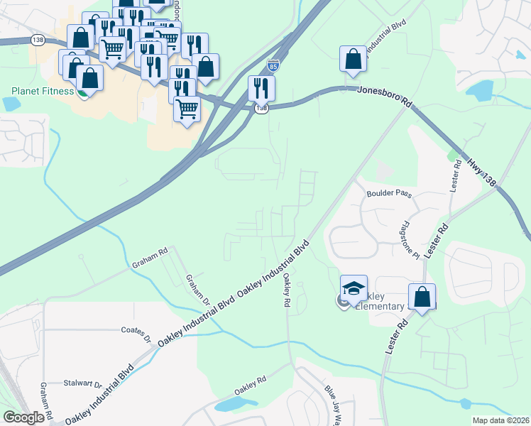 map of restaurants, bars, coffee shops, grocery stores, and more near 7208 Grosbeak Street in Union City