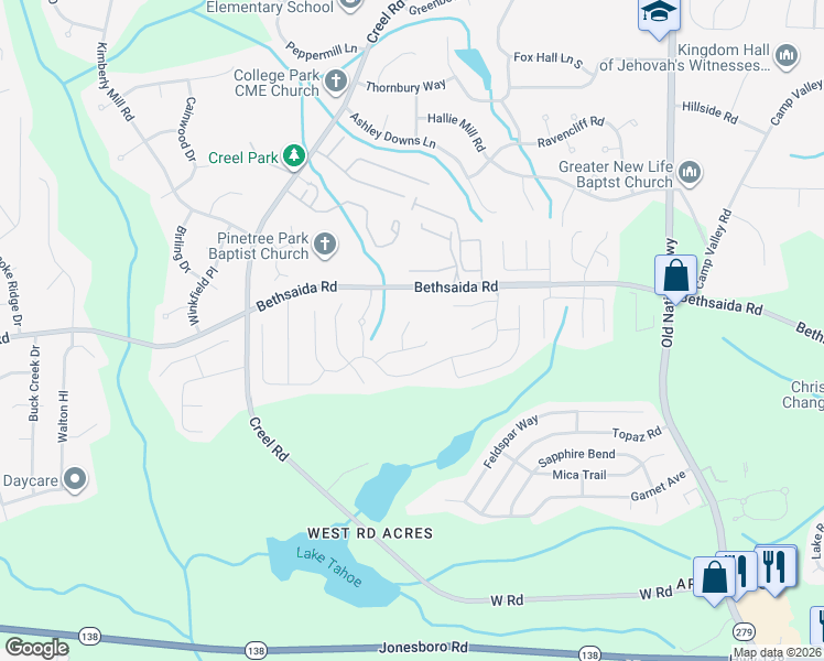 map of restaurants, bars, coffee shops, grocery stores, and more near 515 Amish Avenue in Riverdale