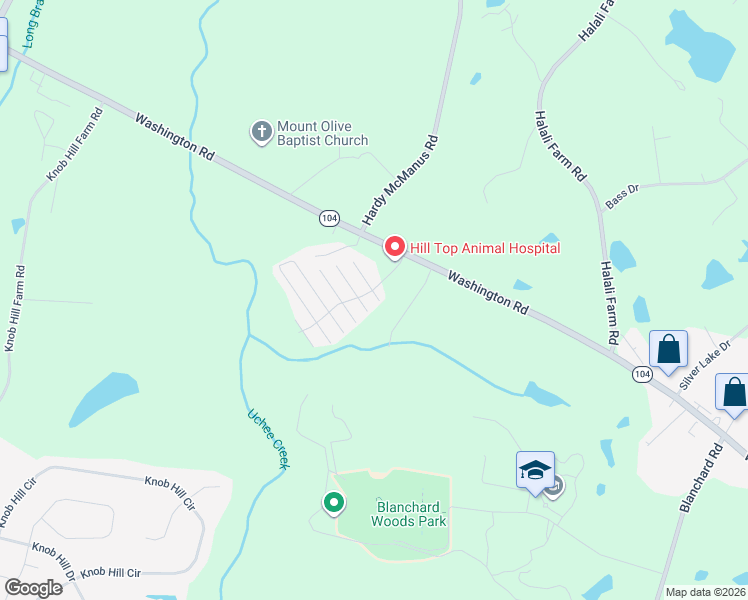 map of restaurants, bars, coffee shops, grocery stores, and more near 221 High Point Way in Evans