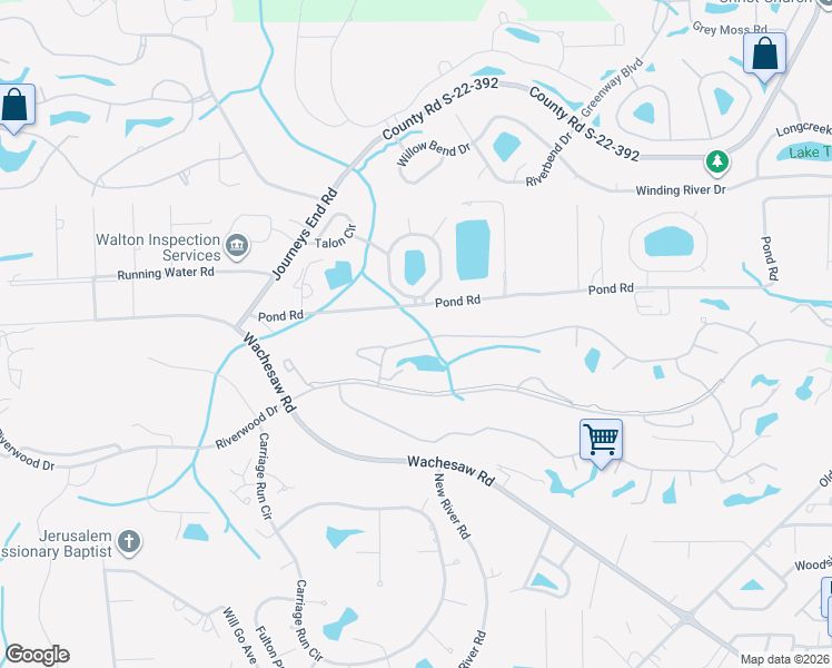 map of restaurants, bars, coffee shops, grocery stores, and more near 4654 Fringetree Drive in Murrells Inlet