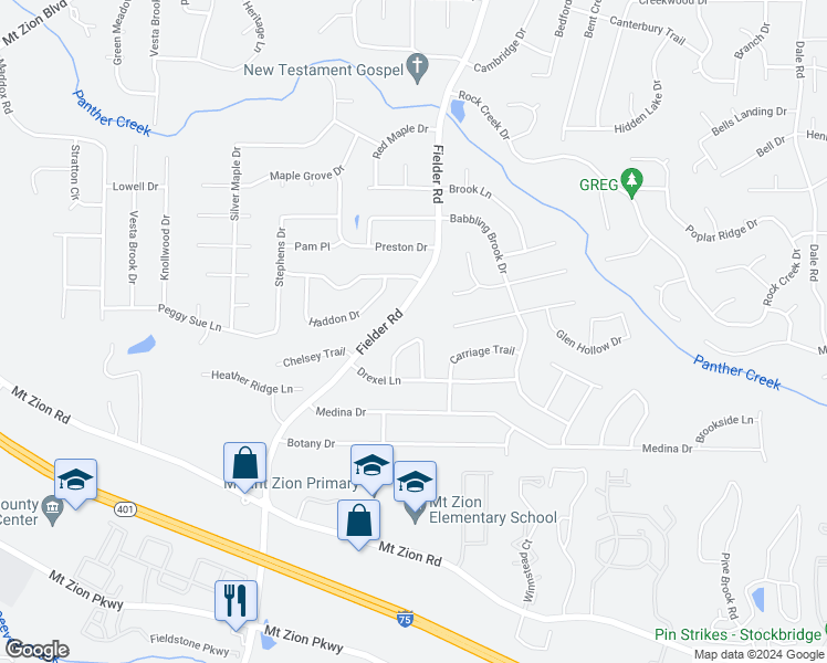 map of restaurants, bars, coffee shops, grocery stores, and more near 7035 Vesta Way in Jonesboro