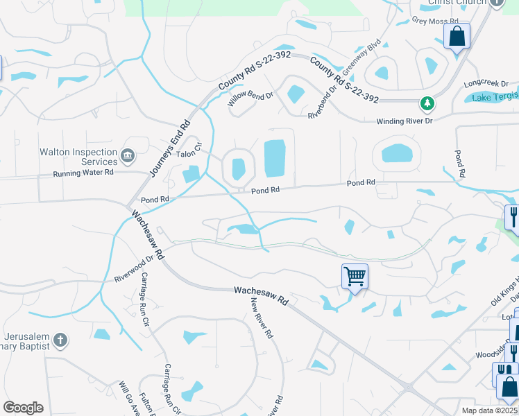 map of restaurants, bars, coffee shops, grocery stores, and more near 4634 Fringetree Drive in Murrells Inlet