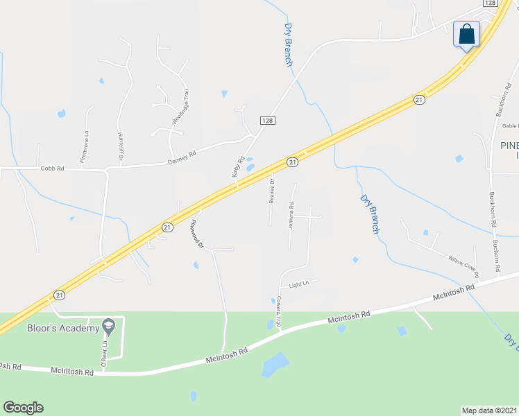 map of restaurants, bars, coffee shops, grocery stores, and more near 69 Reaves Drive in Munford