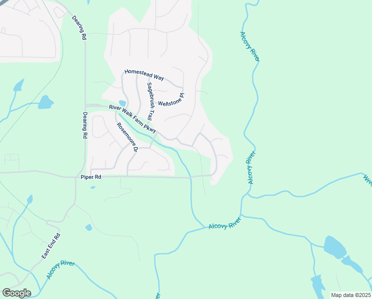 map of restaurants, bars, coffee shops, grocery stores, and more near 35 Kingfisher Walk in Covington