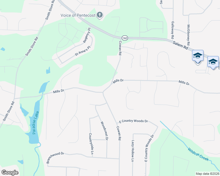 map of restaurants, bars, coffee shops, grocery stores, and more near 220 Cowan Road in Covington