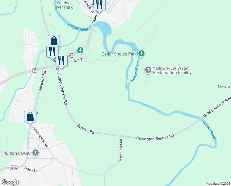 map of restaurants, bars, coffee shops, grocery stores, and more near 90 River Front Road in Covington
