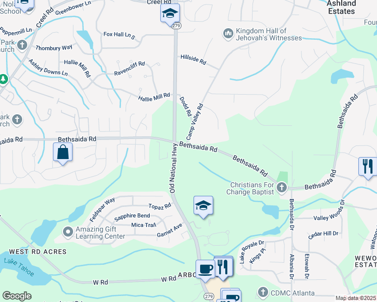 map of restaurants, bars, coffee shops, grocery stores, and more near in 
