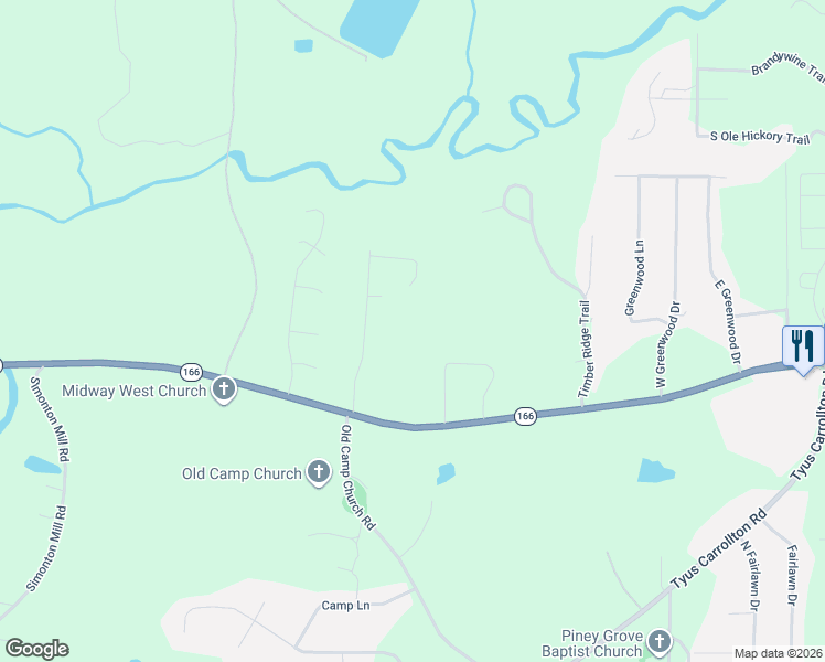 map of restaurants, bars, coffee shops, grocery stores, and more near 105 River Valley Drive in Carrollton