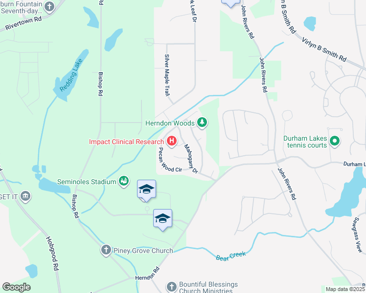 map of restaurants, bars, coffee shops, grocery stores, and more near 7300 Teak Court in Fairburn
