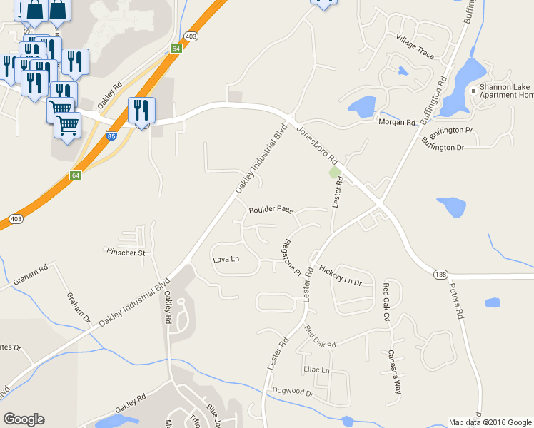 map of restaurants, bars, coffee shops, grocery stores, and more near 7123 Boulder Pass in Union City