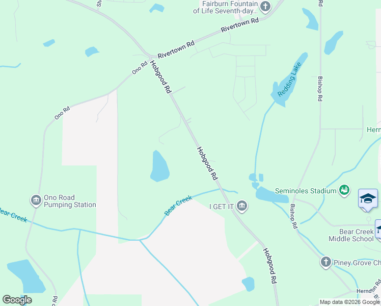 map of restaurants, bars, coffee shops, grocery stores, and more near 7105 Hobgood Road in Fairburn