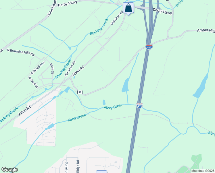 map of restaurants, bars, coffee shops, grocery stores, and more near 5291 Amber Hills Road in Birmingham