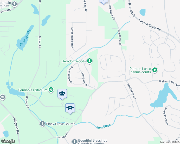 map of restaurants, bars, coffee shops, grocery stores, and more near 505 Cherry Branch Lane in Fairburn