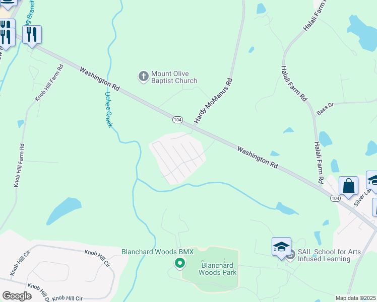 map of restaurants, bars, coffee shops, grocery stores, and more near 318 Greendale Place in Evans