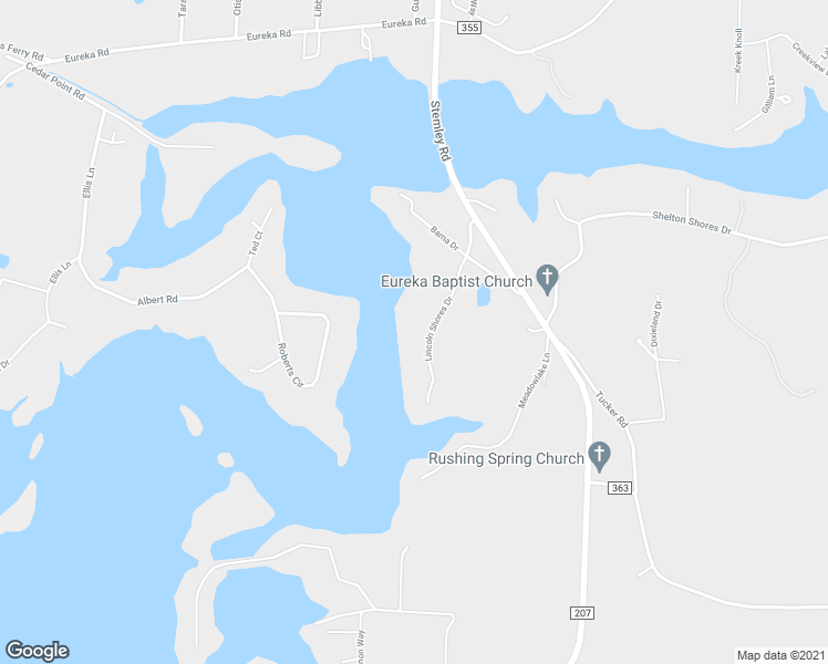 map of restaurants, bars, coffee shops, grocery stores, and more near 186 Lincoln Shores Drive in Talladega