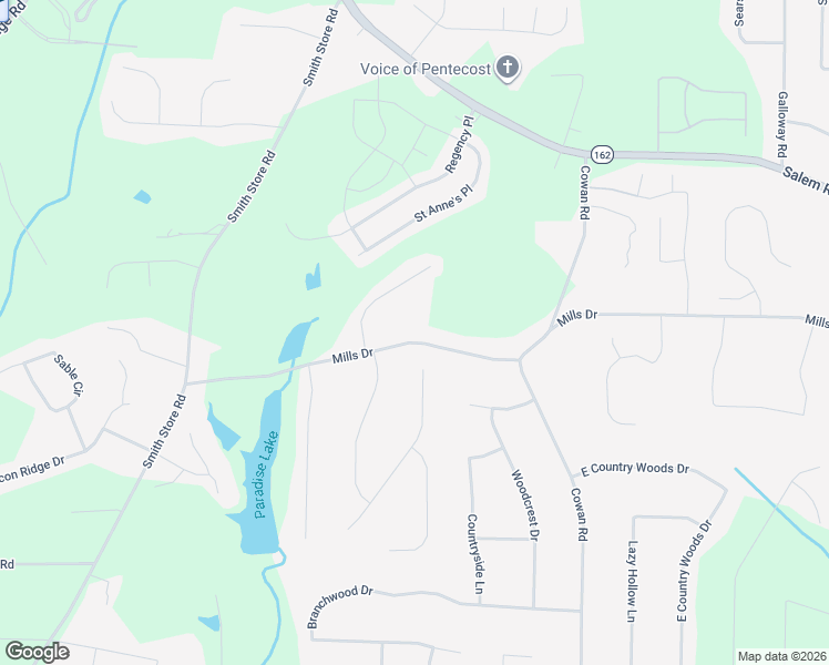 map of restaurants, bars, coffee shops, grocery stores, and more near 800 Mills Drive in Covington