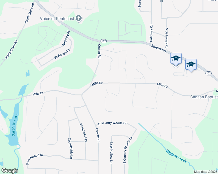 map of restaurants, bars, coffee shops, grocery stores, and more near 30 Brook Hollow in Covington