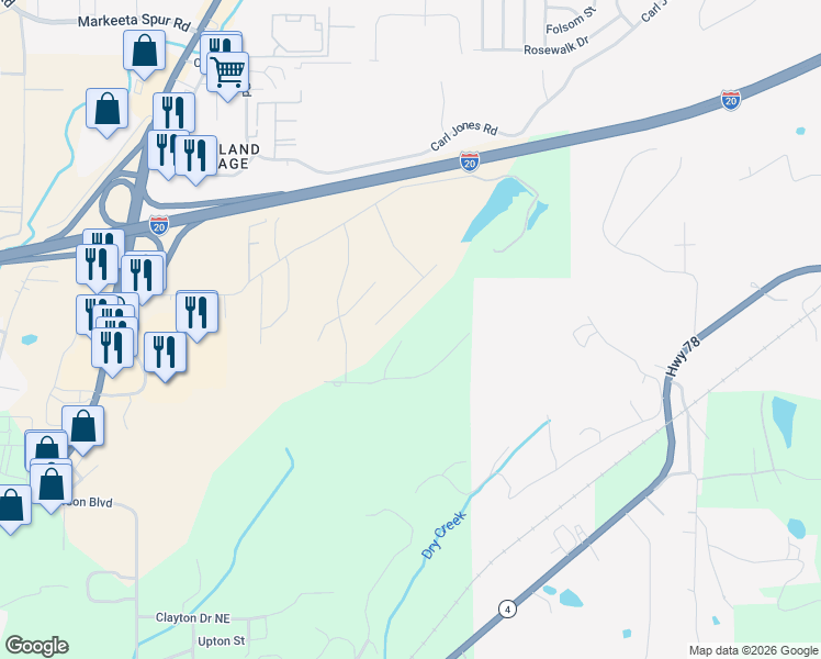 map of restaurants, bars, coffee shops, grocery stores, and more near 2116 Laurent Drive in Leeds