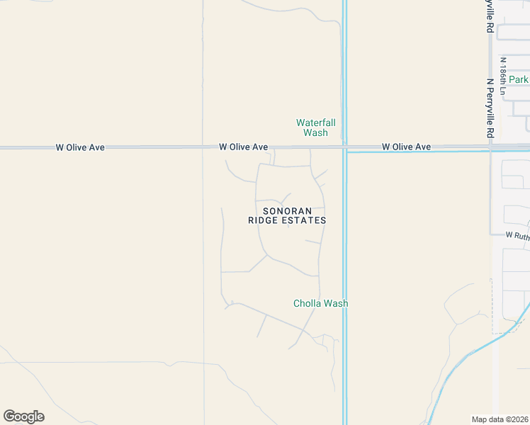 map of restaurants, bars, coffee shops, grocery stores, and more near 19229 West Alice Court in Waddell