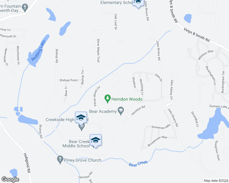 map of restaurants, bars, coffee shops, grocery stores, and more near 510 Cherry Branch Lane in Fairburn