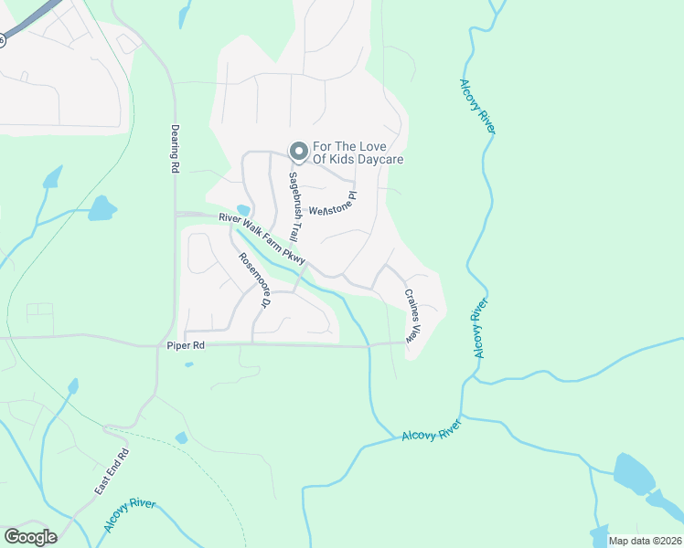 map of restaurants, bars, coffee shops, grocery stores, and more near 35 Kingfisher Walk in Covington