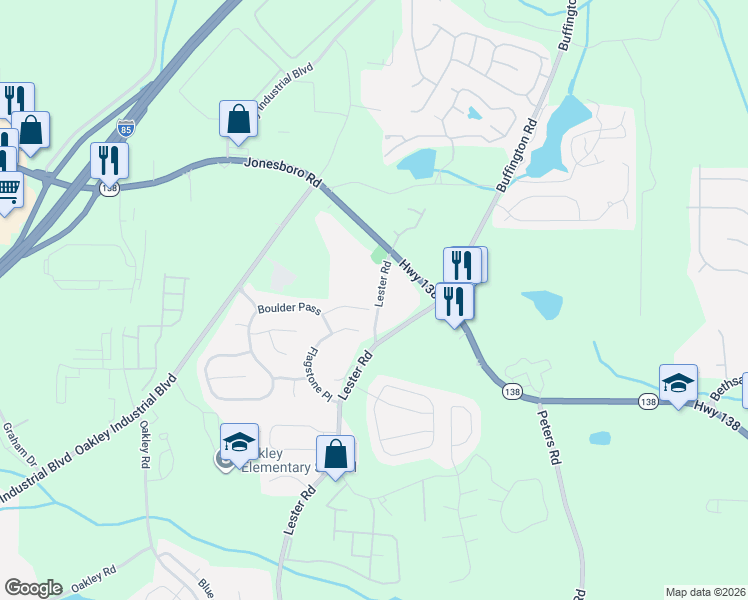 map of restaurants, bars, coffee shops, grocery stores, and more near Buffington Road in Union City