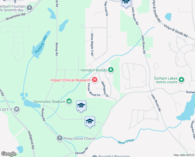 map of restaurants, bars, coffee shops, grocery stores, and more near 7300 Teak Court in Fairburn