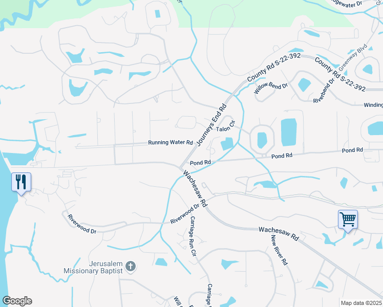 map of restaurants, bars, coffee shops, grocery stores, and more near 3861 County Road S-22-392 in Murrells Inlet