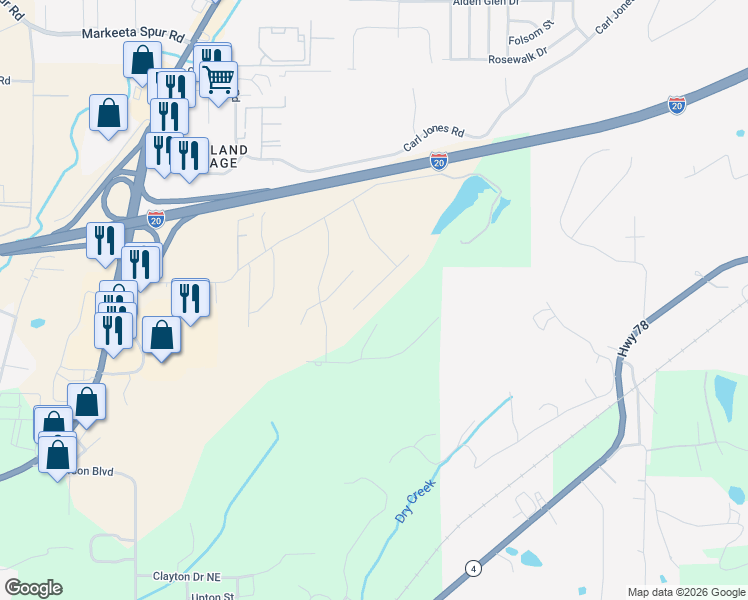 map of restaurants, bars, coffee shops, grocery stores, and more near 9246 Clairidge Drive in Leeds