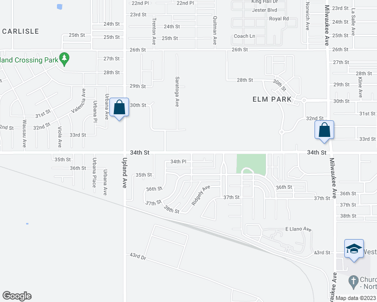 map of restaurants, bars, coffee shops, grocery stores, and more near 7014 34th Place in Lubbock