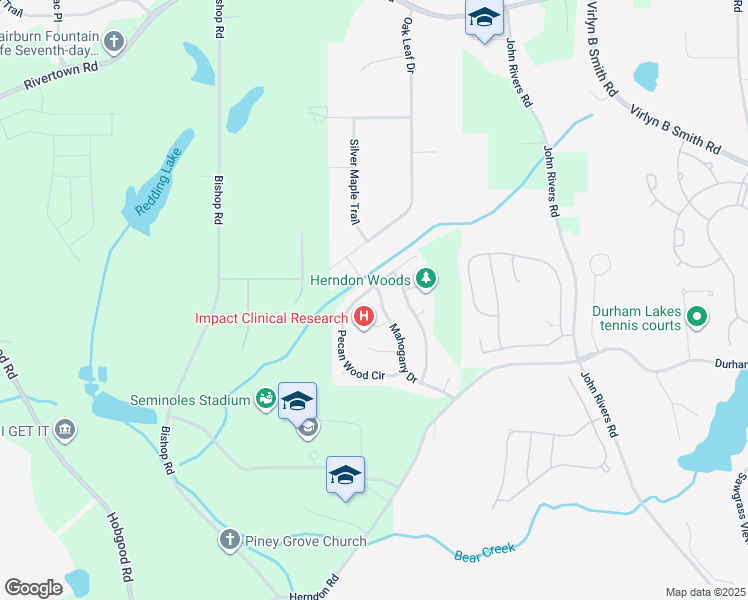 map of restaurants, bars, coffee shops, grocery stores, and more near 7220 Mahogany Drive in Fairburn