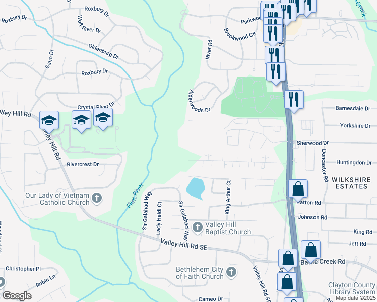 map of restaurants, bars, coffee shops, grocery stores, and more near 2004 Summercourt Drive in Jonesboro