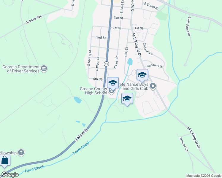 map of restaurants, bars, coffee shops, grocery stores, and more near 1002 South Main Street in Greensboro
