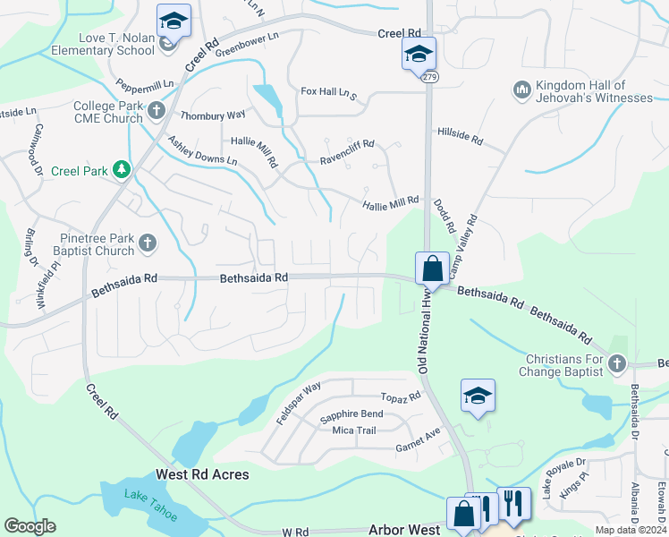 map of restaurants, bars, coffee shops, grocery stores, and more near in South Fulton