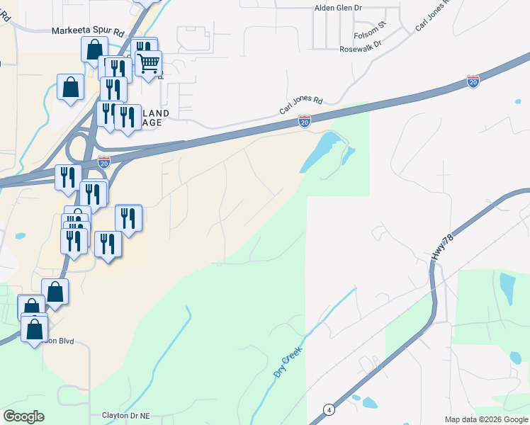 map of restaurants, bars, coffee shops, grocery stores, and more near 9246 Clairidge Drive in Leeds