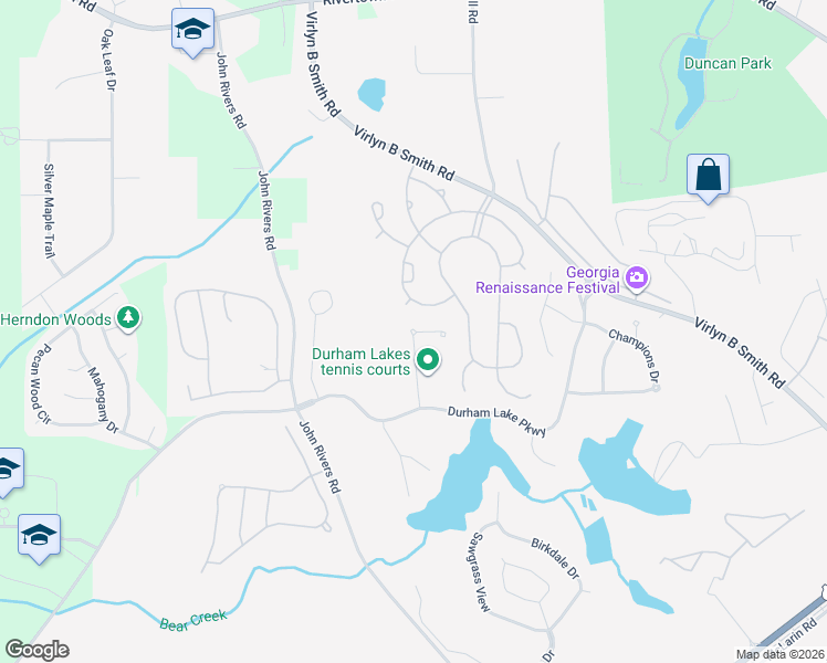 map of restaurants, bars, coffee shops, grocery stores, and more near 56 Black Diamond Dr in Fairburn