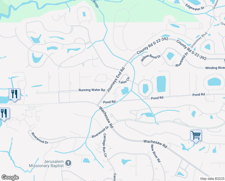 map of restaurants, bars, coffee shops, grocery stores, and more near 3861 County Road S-22-392 in Murrells Inlet